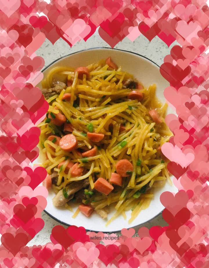 Fried shredded potatoes