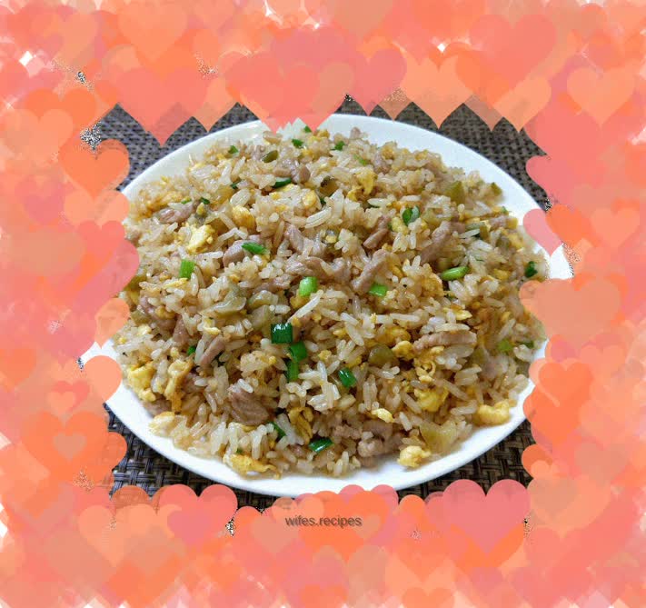 Fried Rice with Mustard Minced Pork and Egg