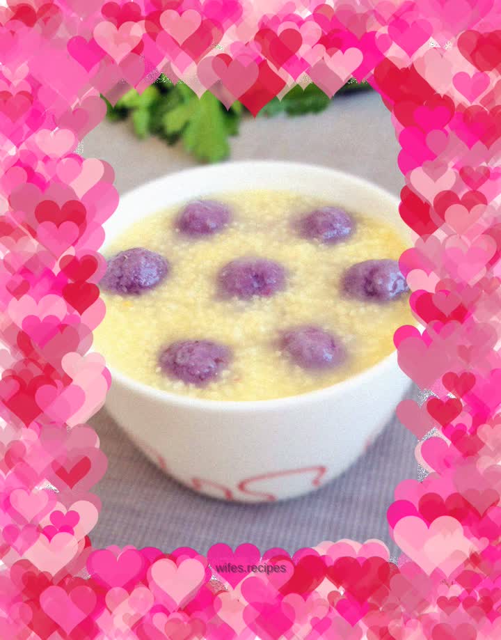 【Tianjin】Purple sweet potato balls and millet porridge