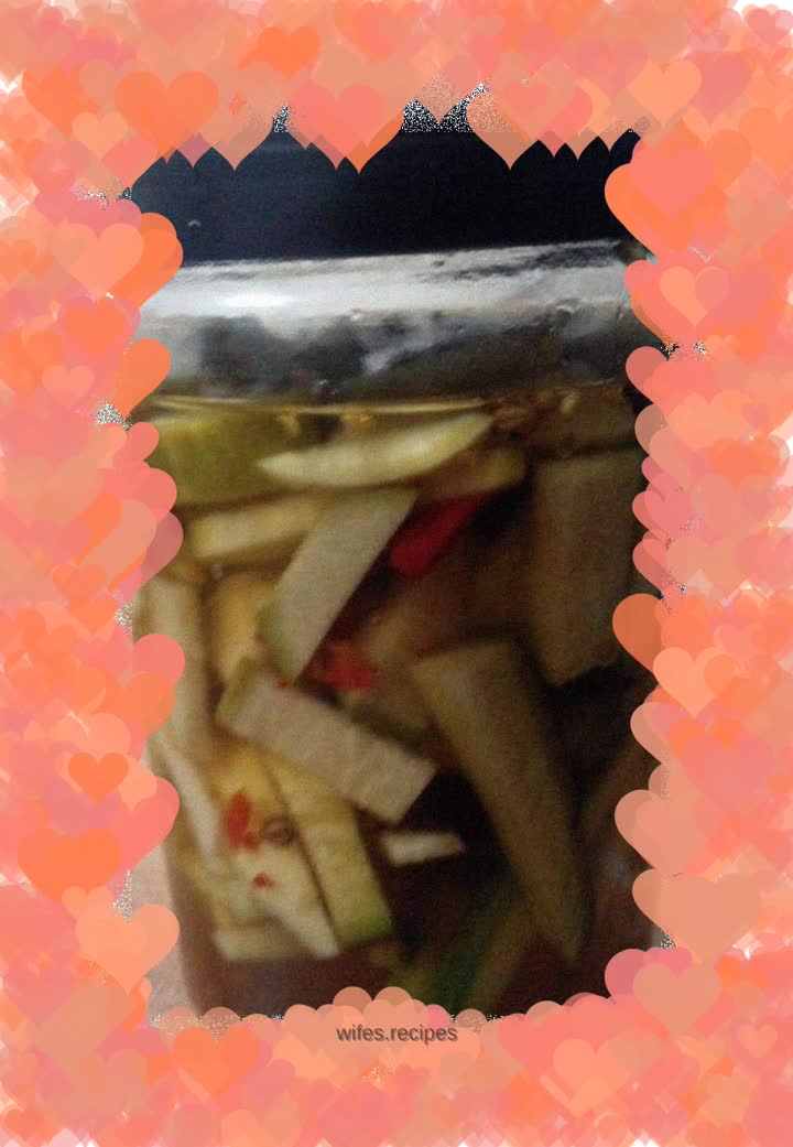 Pickled radish strips