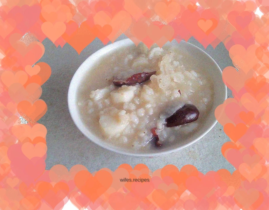 Red dates and white fungus rice porridge