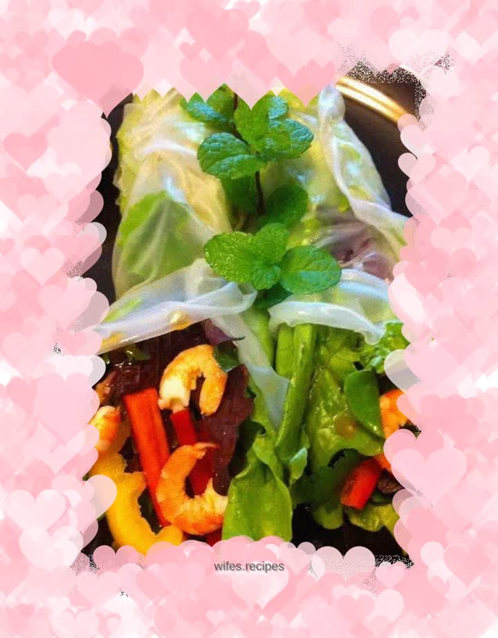 Spring roll flowers bloom