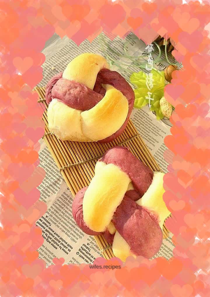 Two-color flower bread