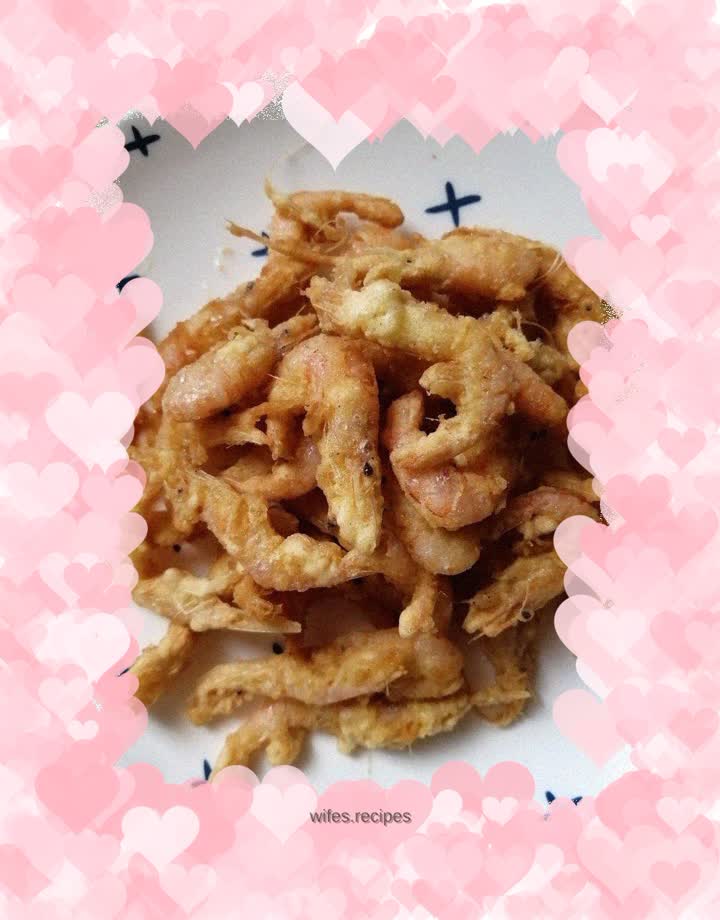 Fried river shrimp