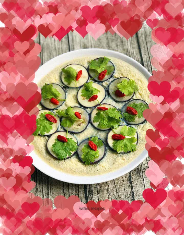 Refreshing Eggplant Box Steamed Egg