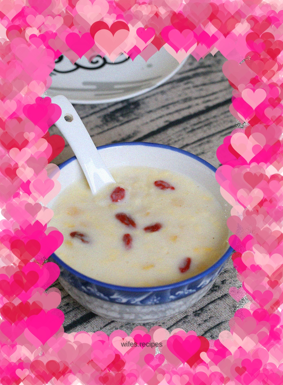Milk egg corn soup