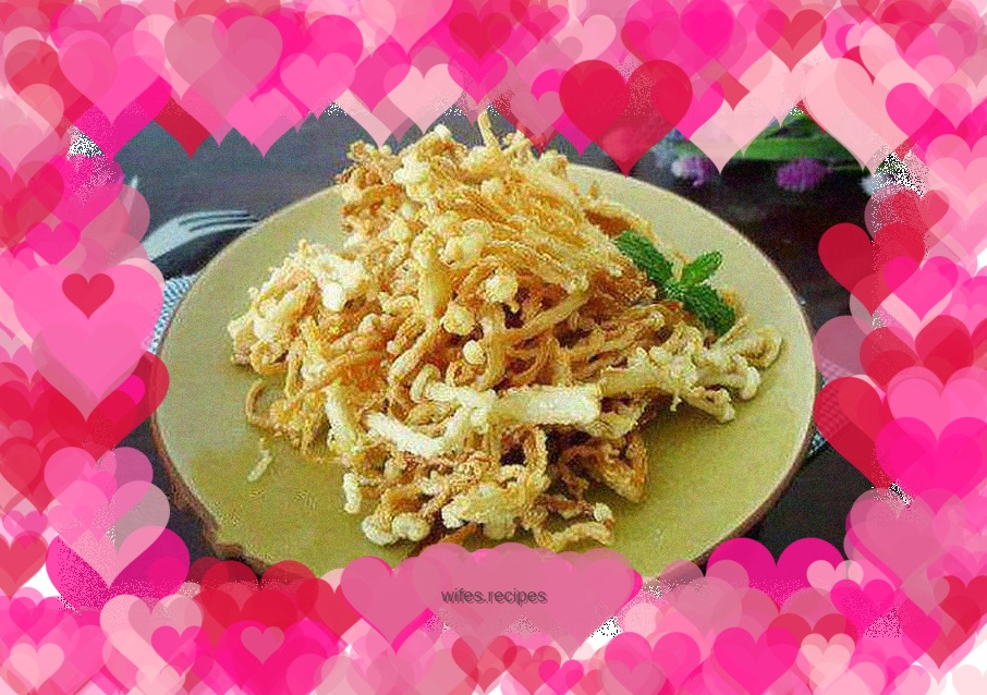 Fried Enoki Mushrooms