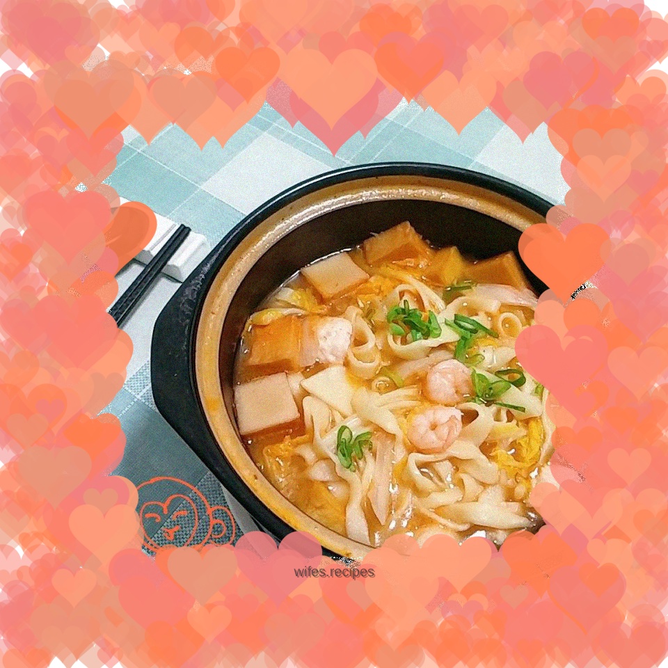 Seafood casserole noodles