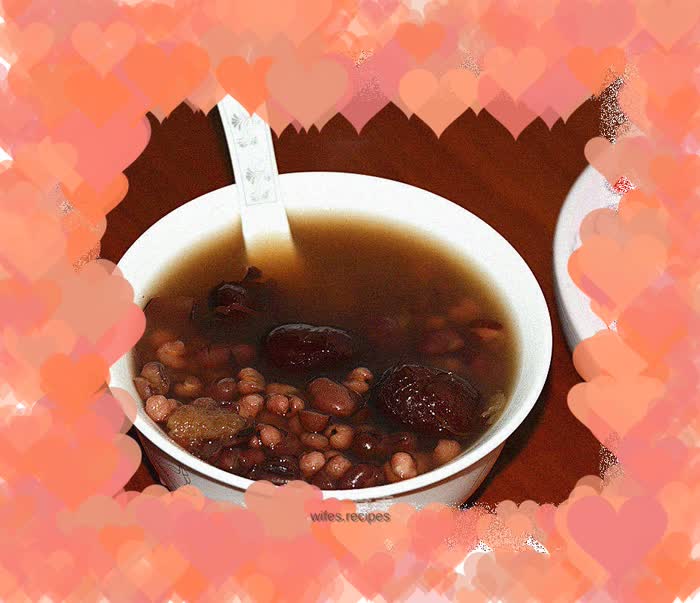 Barley and red bean porridge
