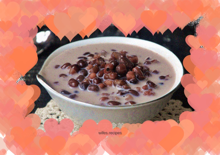 Barley and red bean milk