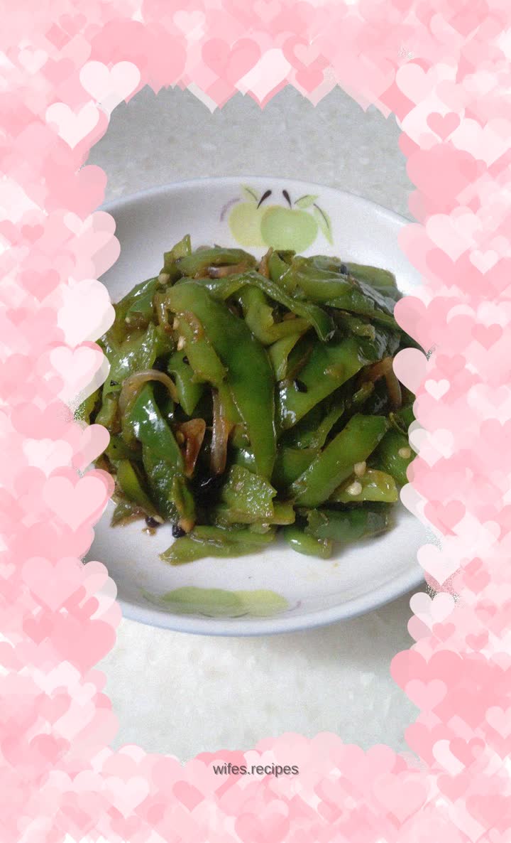 Green pepper with soy sauce