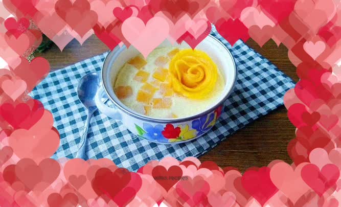 Mango milk stewed eggs