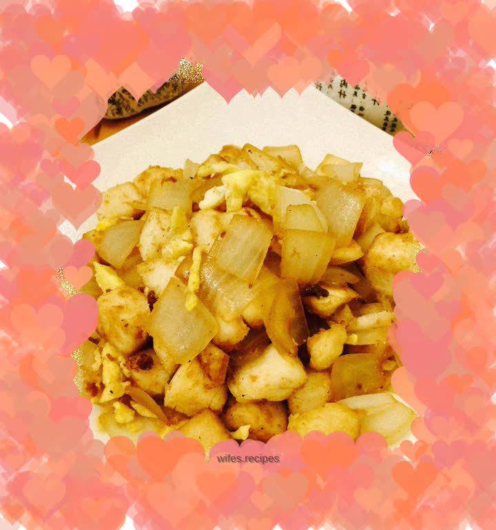 Fried steamed buns with onions