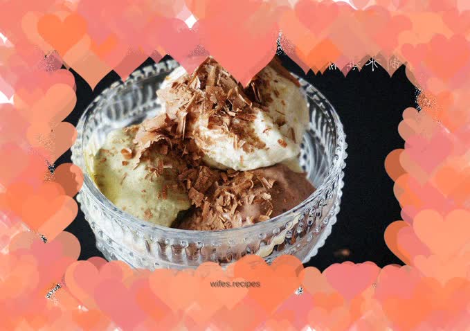 3 flavors of homemade ice cream DIY (green tea, chocolate, vanilla) - no ice cream machine required