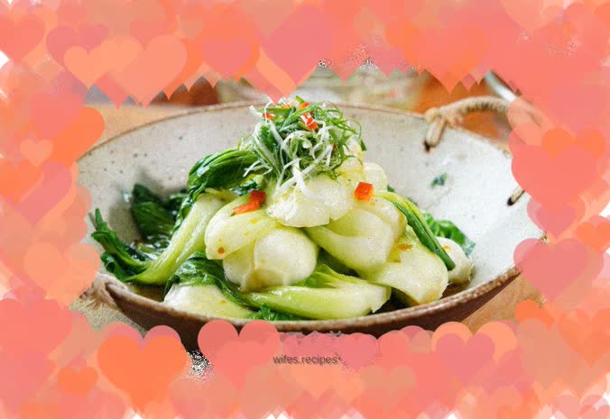 Boiled green vegetables