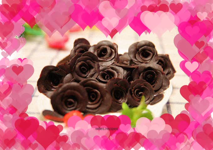 Handmade chocolate roses