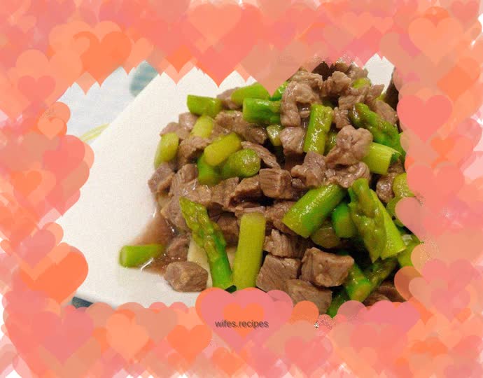 Stir-fried beef with asparagus ⟨ + cheese 　 ★Smooth steak 7