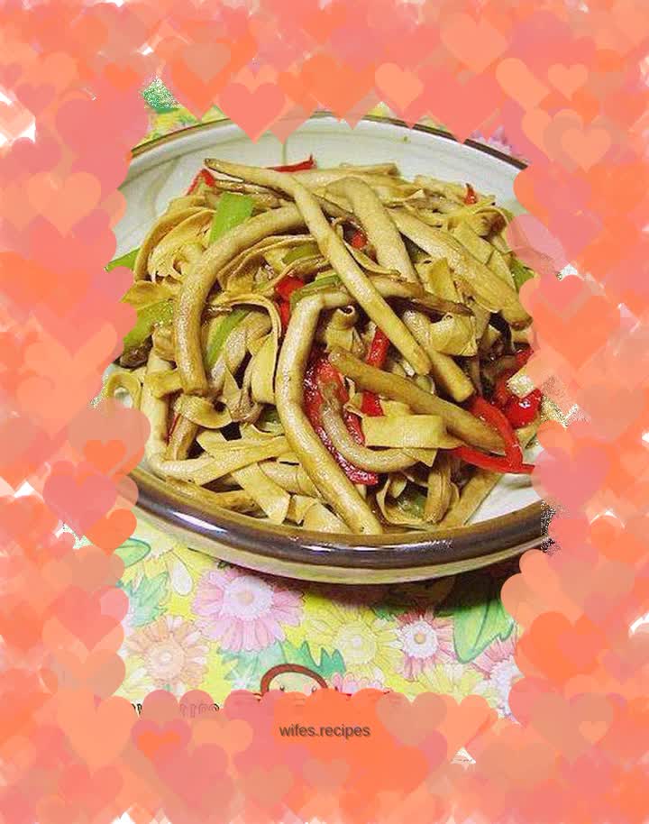 Fried bean curd with tea tree mushroom