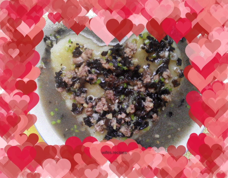 Heart-shaped mashed potatoes-made for your favorite