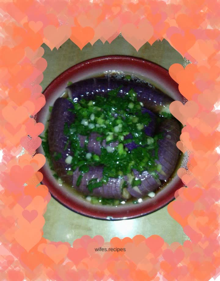 Raw garlic eggplant