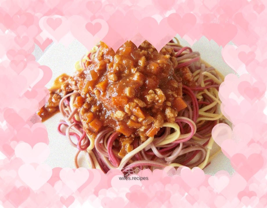 Super fast restaurant version of tomato meat sauce noodles (chicken version)