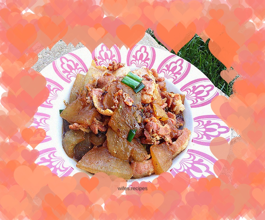 Grilled Winter Melon with Bacon - Both meat and vegetables