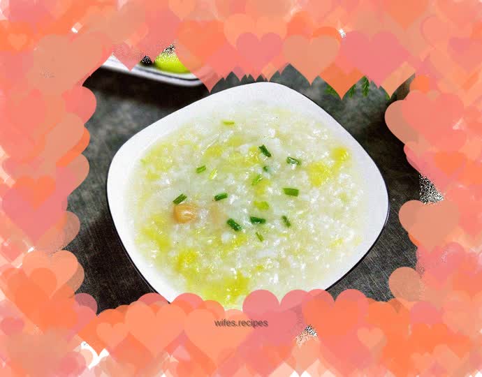 Scallop and cabbage porridge