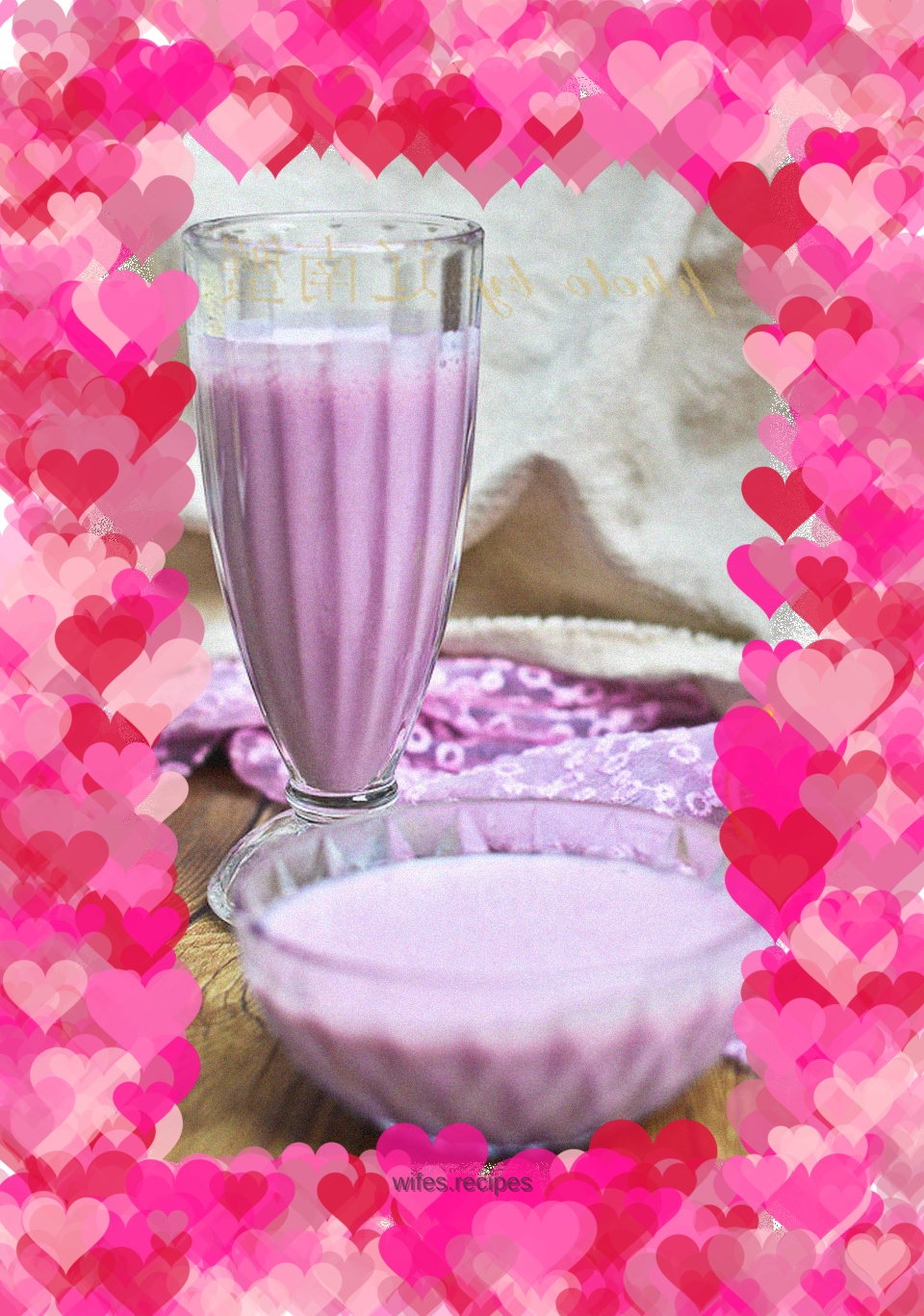 Purple sweet potato oat milk paste