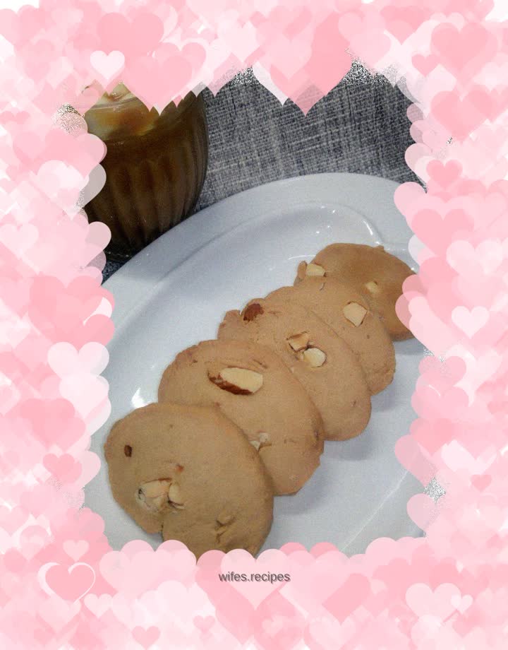 Handmade coffee almond cookies