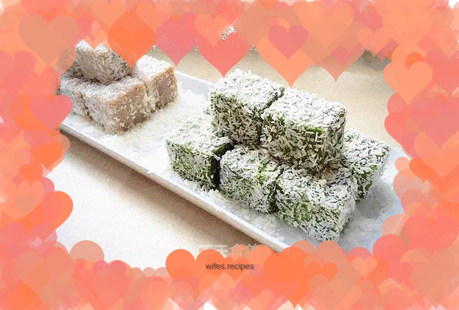 Green juice/coffee coconut cubes