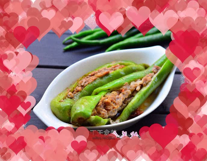 A must-have ingredient for improving immunity and beauty---Pork stuffed with pepper, salt and pepper