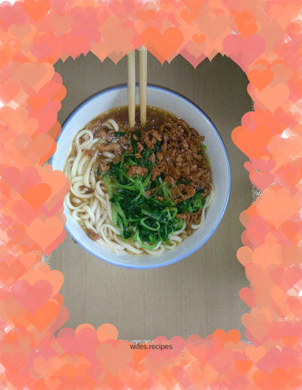 Vegetable and Shredded Pork Noodles