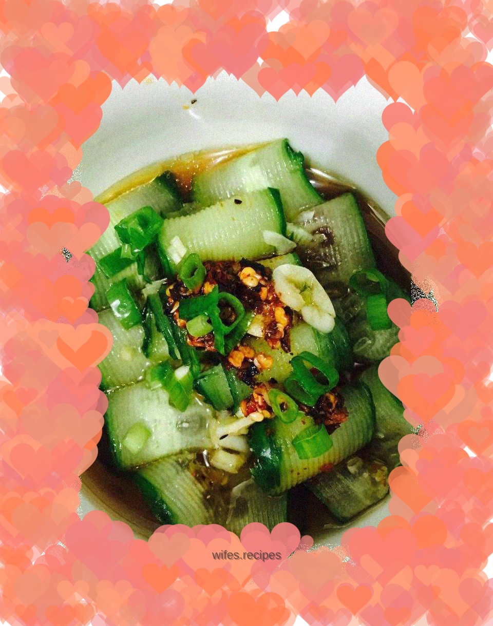 Cold cucumber slices