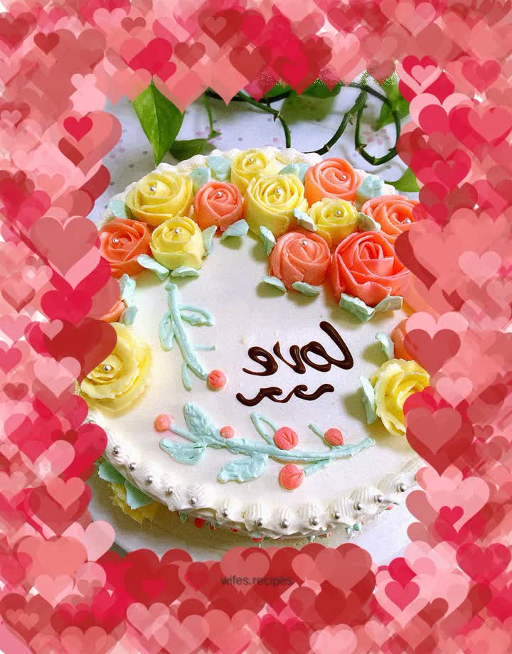Rose decoration cake