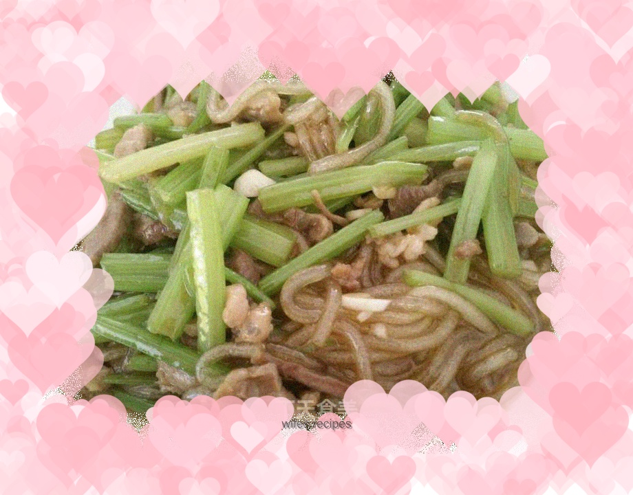 Celery fried vermicelli