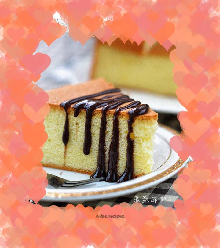 Soft, tender, sweet and delicious chiffon cake
