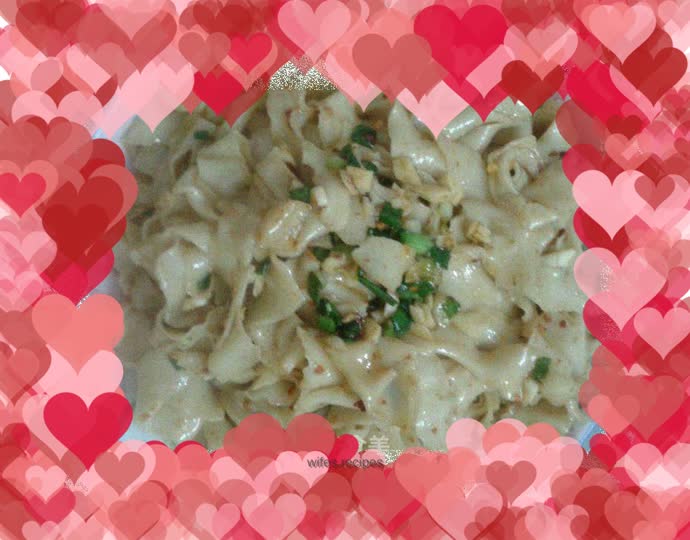 Handmade wide noodles