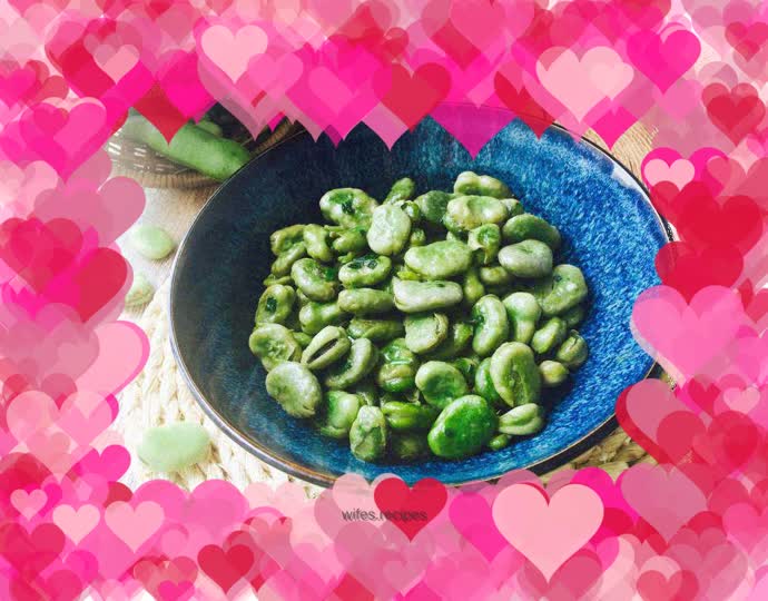 Scallion-flavored broad beans