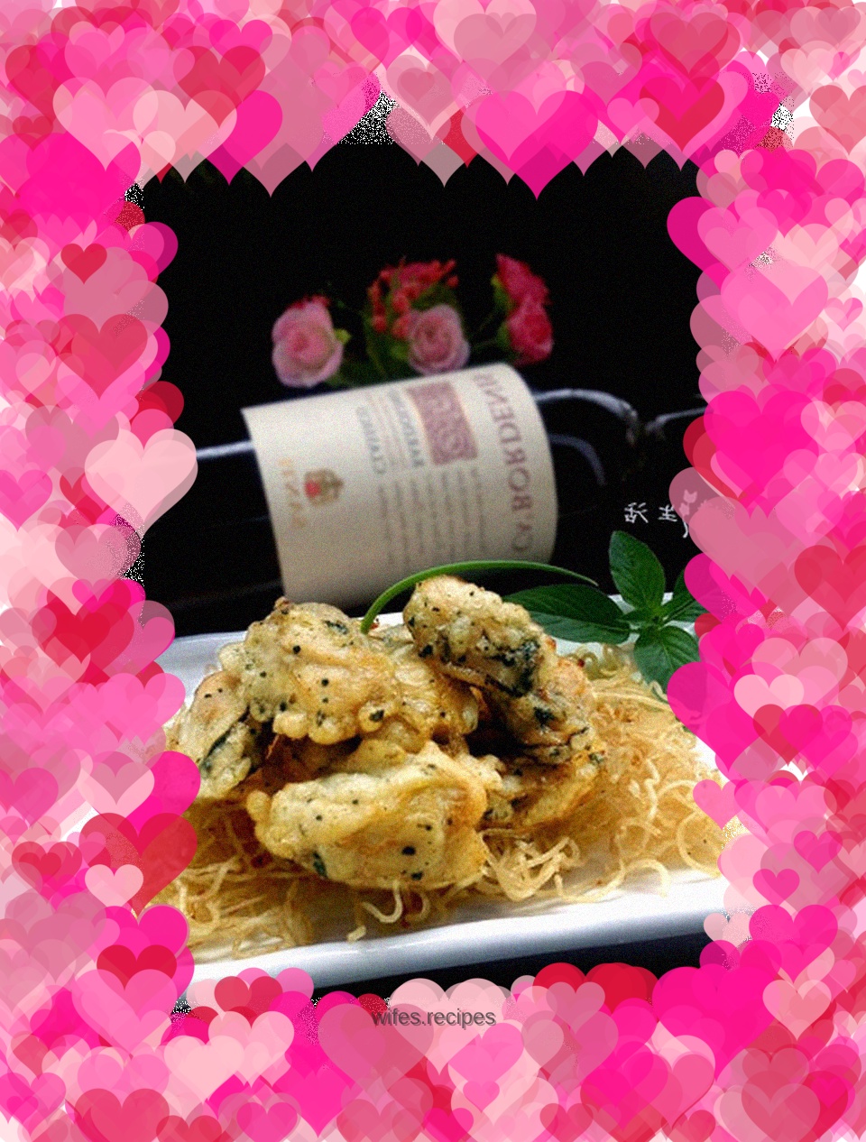 Get fancy this summer------fried oysters with seaweed