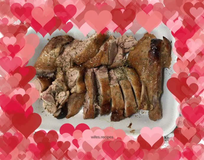 Roast duck with honey sauce