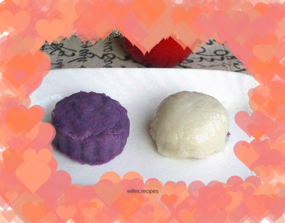 Yam and Purple Sweet Potato Rice Cake