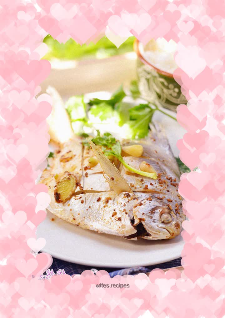 Steamed white pomfret