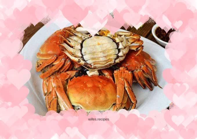 Steamed hairy crab with perilla