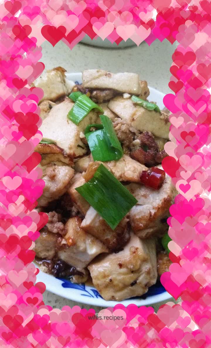 Homemade minced meat and tofu