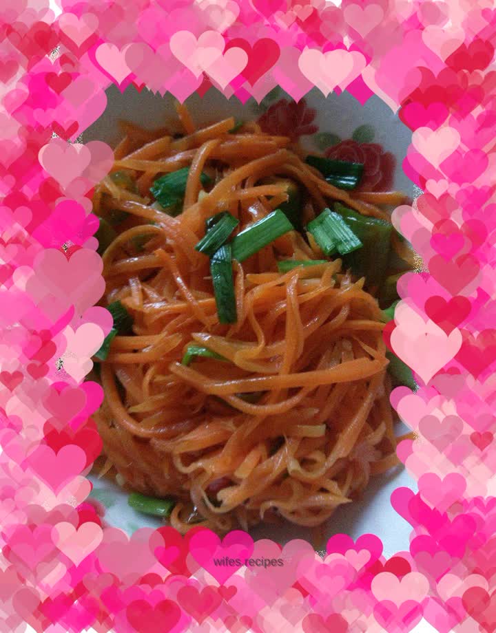 Stir-fried carrots