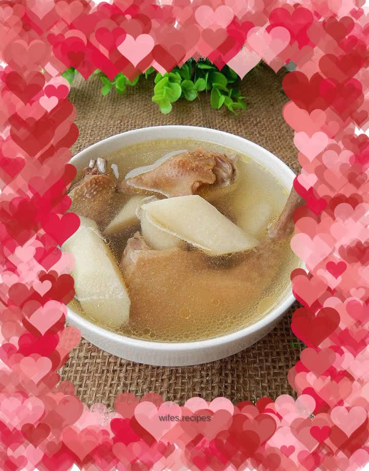 Light nutrition: yam and pigeon soup