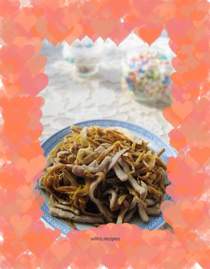 Stir-fried day lily with meat