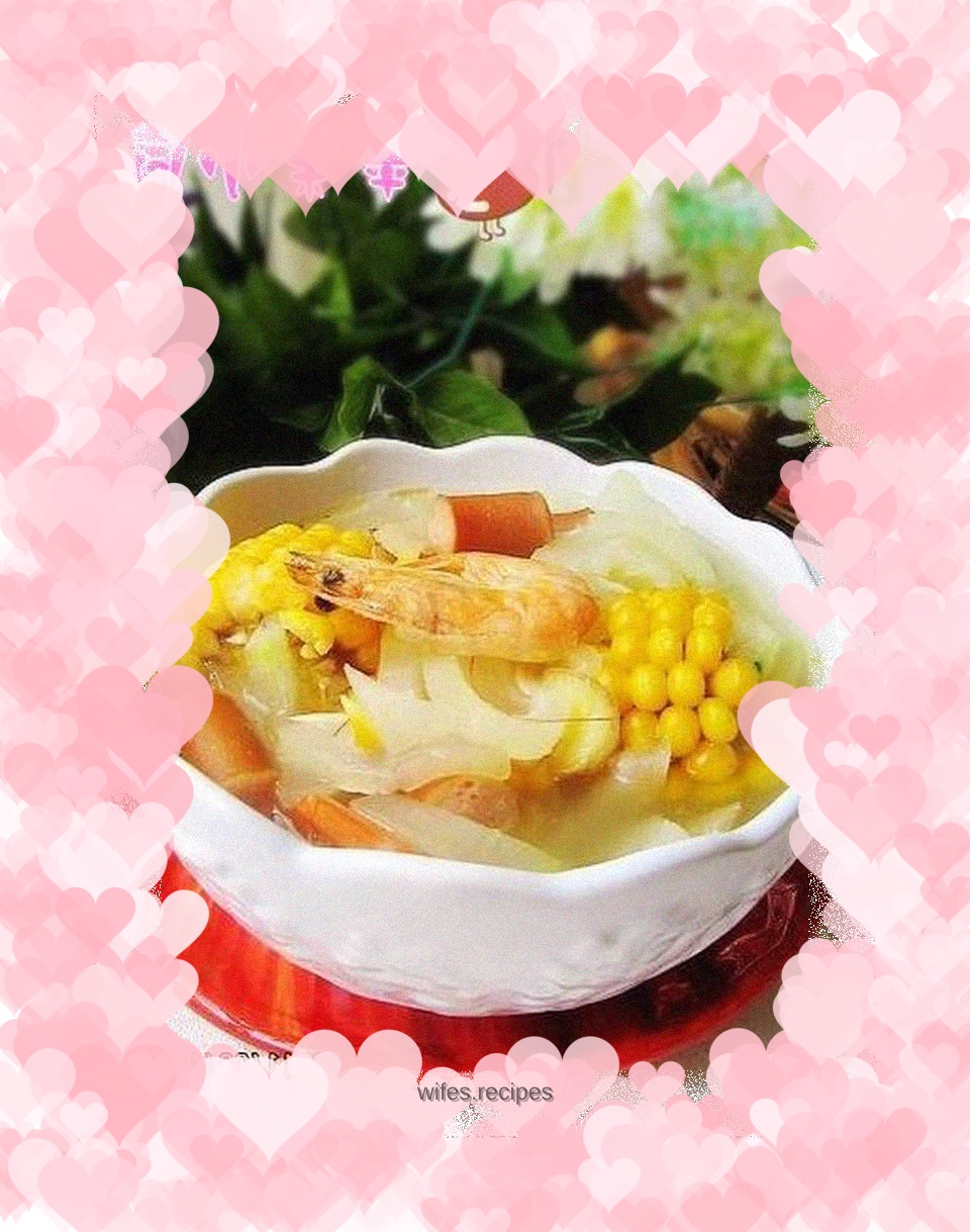 Winter Melon, Corn and Shrimp Soup