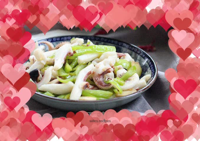 Fried cuttlefish with hot pepper