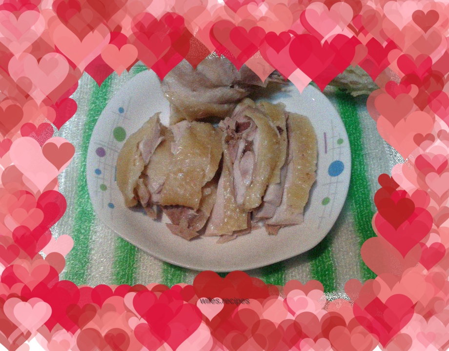 White chicken with different flavors